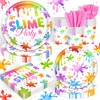 120 Pcs Slime Birthday Party Supplies, Kit for Colorful Slime