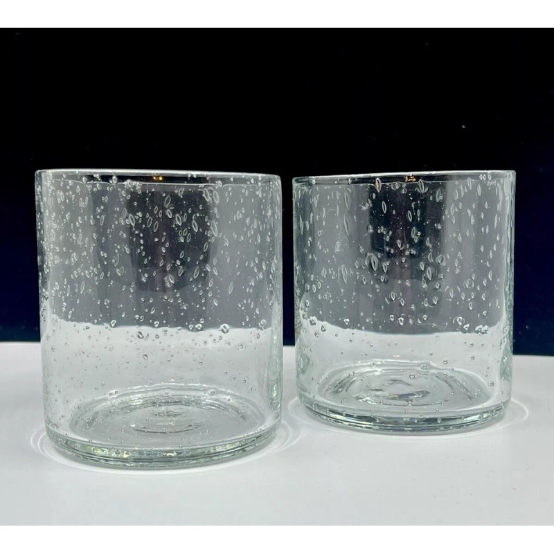 Magenta Citrine Atlas Collection Set of 2 Cocktail Glasses New