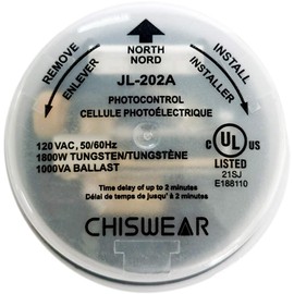CHISWEAR Twist-Lock Thermal Photocontrol with Time Delay for Outdoor- Controls Lighting,120-Volt,Twist Lock Light Sensor with Photocell,Dusk to Dawn Light Sensor-1PC
