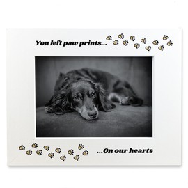 Red Ocean Dog Memorial Photo Frame You Left Paw Prints On Our Hearts Dog Picture Frame 7x5 In Memory Gift Of Dog Puppy Pet Special Photo Frame Dog Gift