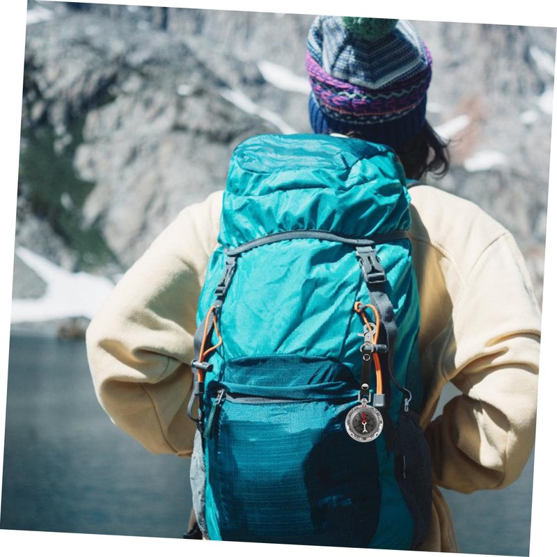 Totority Portable Keychain Compass for Outdoor Navigation Wear Resistant Zinc