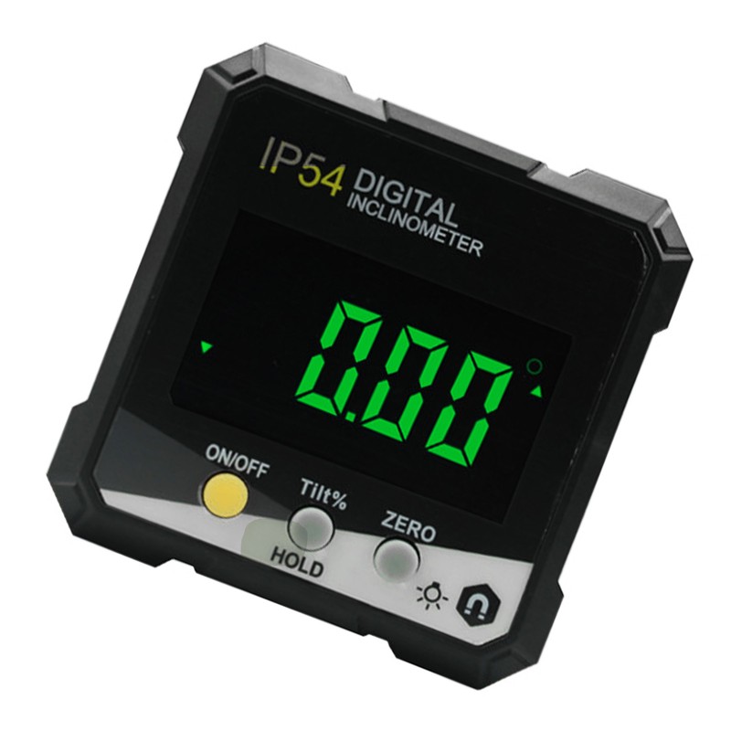 Digital Inclinometer 4x90° Measurement IP54 LCD Screen Magnetic Digital Display