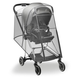 HOMEhome Baby Stroller Rain Cover, A-Shaped, B Type, Waterproof, Cold Protection, Windproof, Universal Size, Virus Protection, Storage Pouch (Gray)