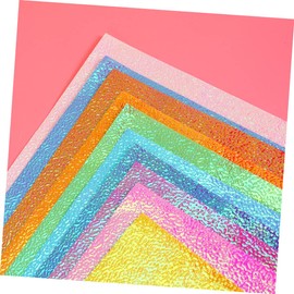 Gadpiparty 100pcs Iridescent Square Folding Paper Craft Paper Colors for DIY Handcraft Projects