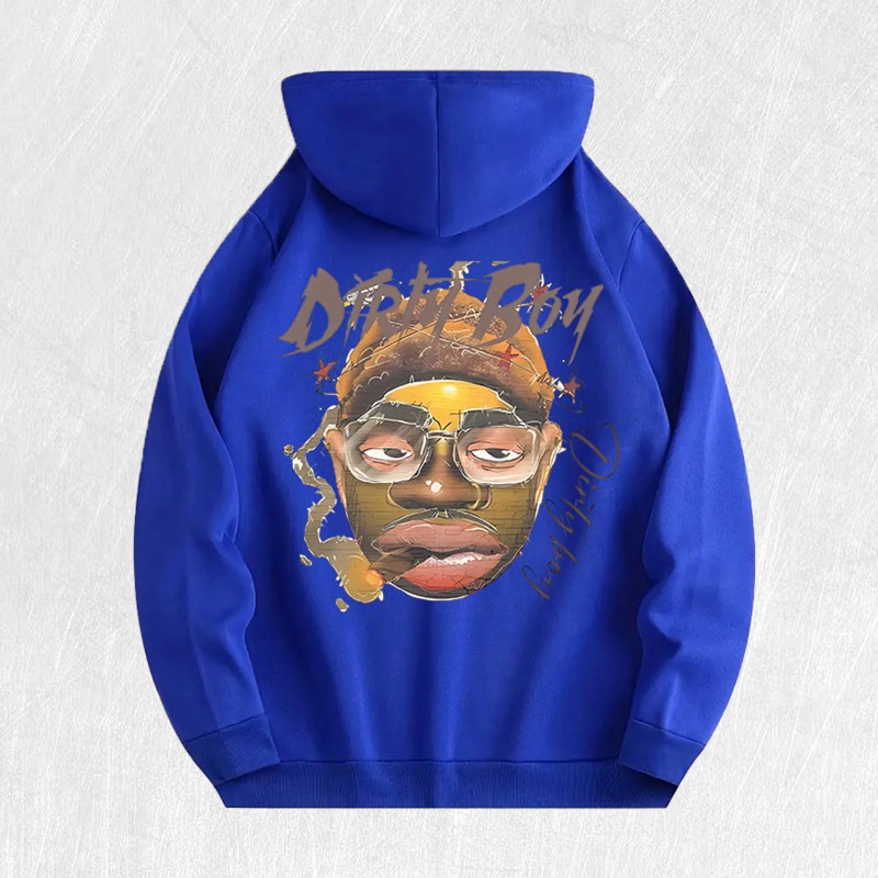 Dirty Boy Graphic Hoodie 100% Cotton US Warehouse 6 ColorsColor: