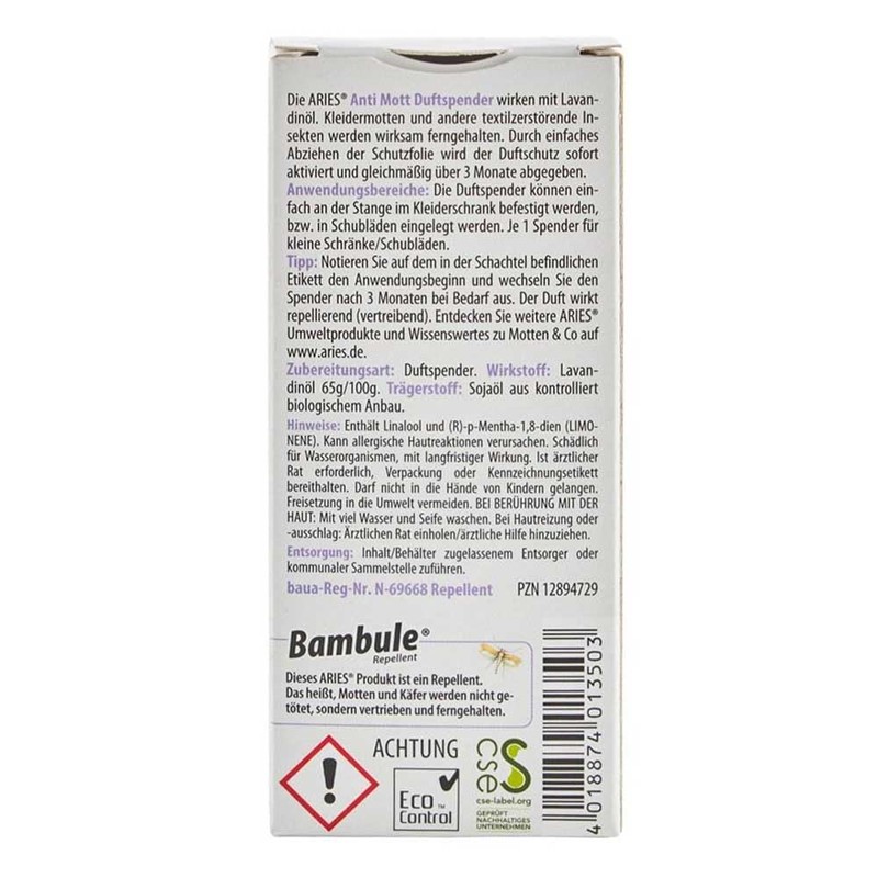 Anti Mott Fragrance Dispenser Set of 2 6 x 2