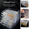 QIYUSHRY Earring Storage Box Acrylic Jewelry Storage Holder Ring Clear