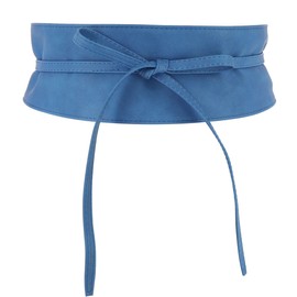 Fashiongen Women's Waist Belt Wide Obi Belt MICA (Ceinture Mica) - cyan, size: s-m