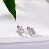 Qings Silver Snake Stud Earrings Simple and Exquisite Anti-Red Eye