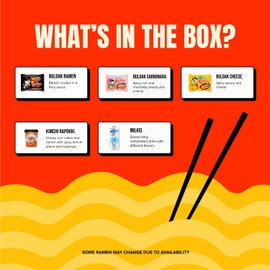 Korean Spicy Ramen Box | 3 Buldak Ramen “Original, Cheese, Carbo +1 Korean Spicy Rice Cake Tteokbokki +1 Korean Sweet Drink + 4 Chopsticks | Korean Food Box Gift - Journey of Korea