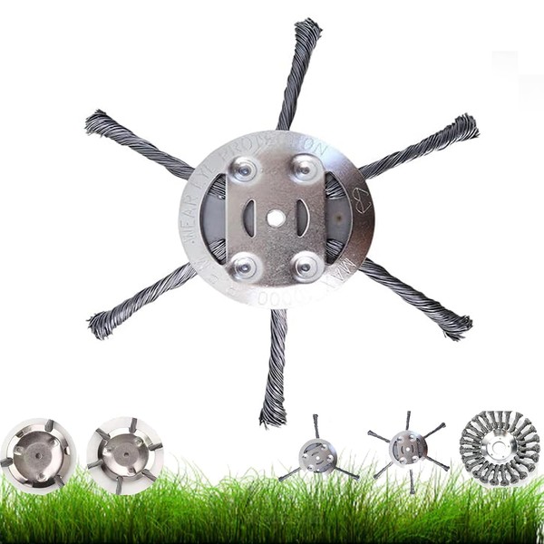 Steel Wire Grass Trimmer Head, 6 inch Universal Steel Wire