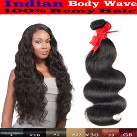 6A Body Wave Bundle, 100% Indian Human Hair Weave Weft, Beautiful Purplish Red, 12 Inch