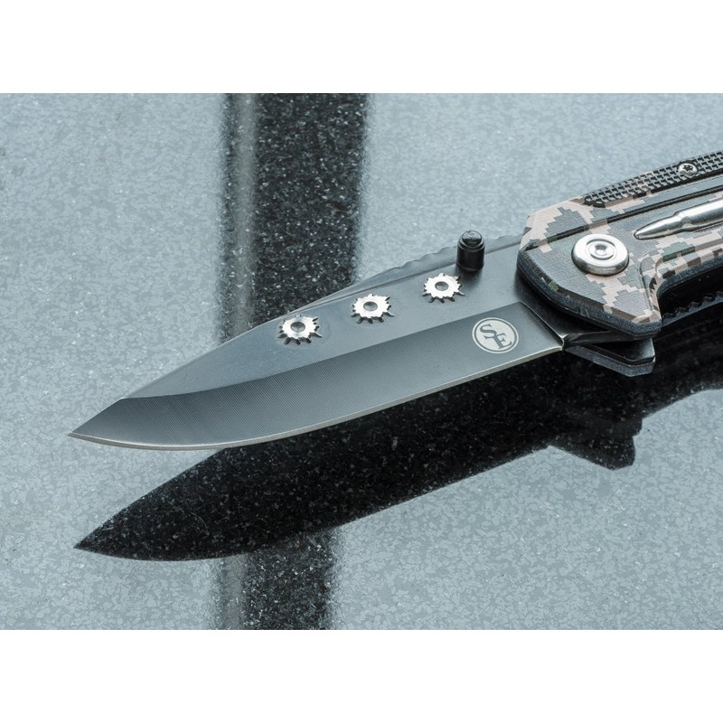 SE Drop Point Folding Knife with Seatbelt Cutter and Window