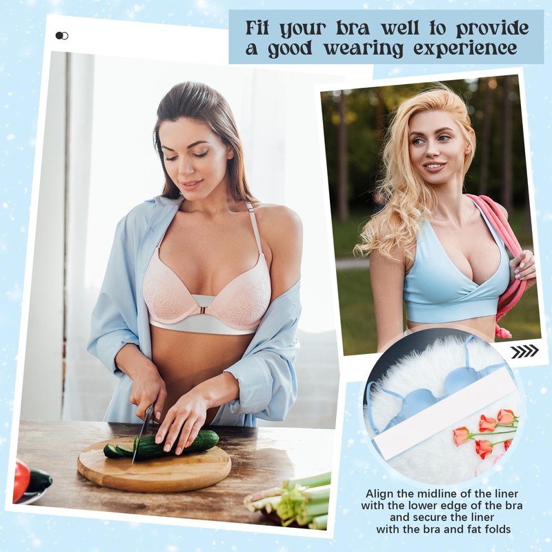Toulite 10-Pack Reusable Cooling Bra Liners for Sweat for Boob