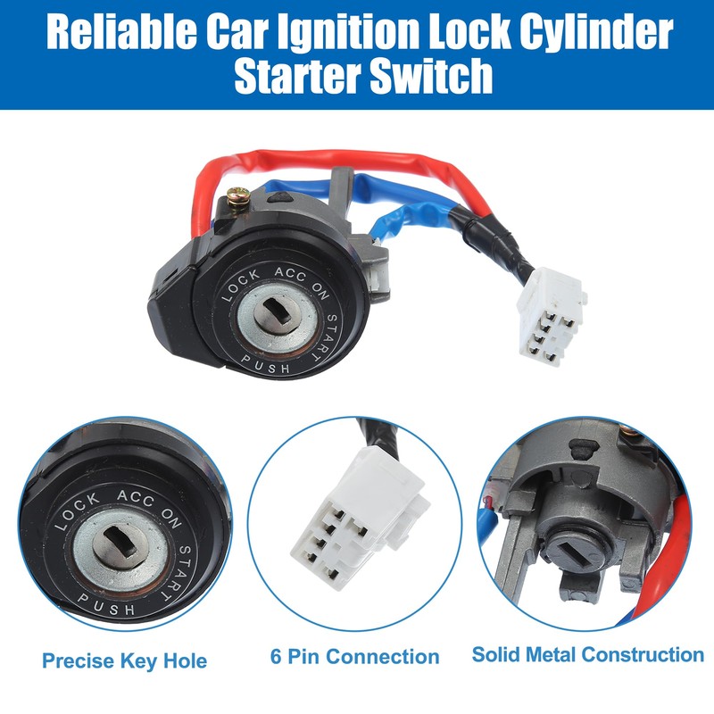 ACROPIX Ignition Switch Lock Cylinder with 2 Key Kit for