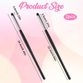 2 PCS Eyeliner Smudge Brush Pencil Soft Makeup Tool Reusable Tip Applicator Professional Sponge Blendings Makeup Tool Women Blending Eye Shadow Liner for Blending Eyeliner Smokey Eye