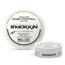 Strong Hold Hair Gel with Argan Oil, Edge Control, Braiding Gel, Twist & Lock Styling Wax, Water-Based Hair Gel for Natural Hair, Long-Lasting Hold - 5.09 FL oz - White