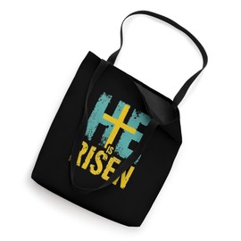 Easter HE Is RISEN Christian Faith Tote Bag