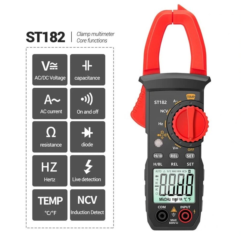 DollaTek Digital Clamp Meter AC Current Multimeter DC/AC Voltage Ammeter
