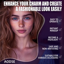 12 PCS Glitter Freckles Tattoo Sticker, Gold Face Glitter Makeup Speckles, Waterproof Shiny Gold Foil Flash Face Makeup Accessories for Professional Makeup, Party Gathering