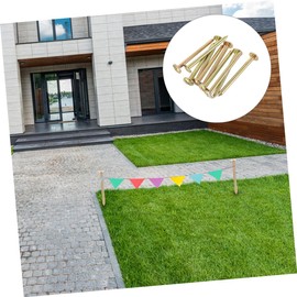 CAXUSD 12pcs Metal Survey Stakes Property Line Markers Easy Install Landscape Survey Stake