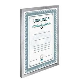 Document Picture Frame Wooden Certificate Photo Frame Poster Colour: Silver Format: 21 x 29.7 A4