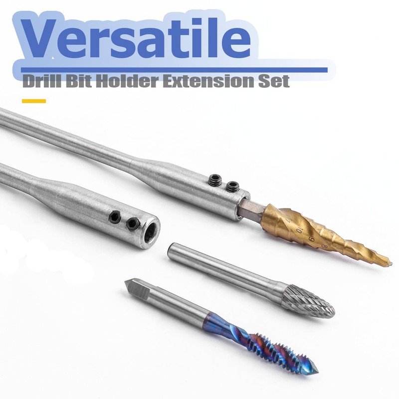 Mesee 2 Pieces 1/4 Extension Drill Bit Set for Round