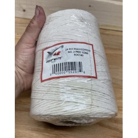 Great White Butchers Twine 24 Ply Poly Cotton ROC140 2LB 1,500ft Cone