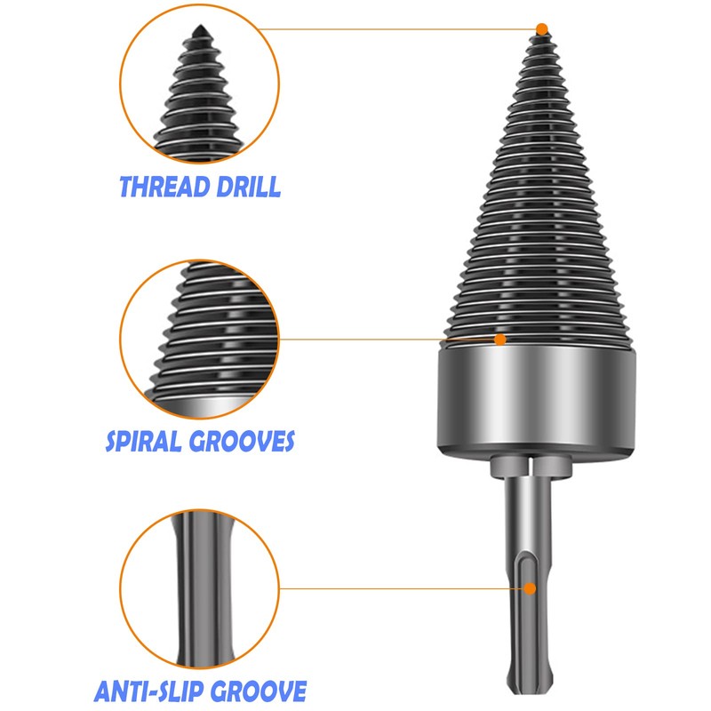 Bebochoi 42 mm Split Wood Cone Wood Splitter Drill, Wood