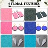 XunYee 12 Pcs Polymer Clay Texture Sheets for Earrings Jewelry