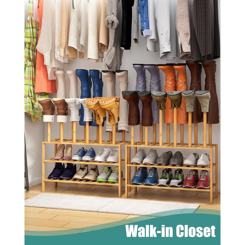 viewcare Boot Rack with Shoe Rack, Boot Rack Organizer Tall