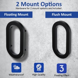 10'' House Number ELITE Oversized - Address - Big Large Home Numbers - Signs - Cast Aluminum - Modern and Contemporary - Black - Designed in Canada (#9)