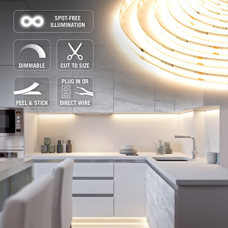 Armacost Lighting RibbonFlex Home Continuous (COB) LED Tape Light Kit