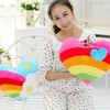 Toyvian Pack of 2 Rainbow Heart Cushion for Girls Love
