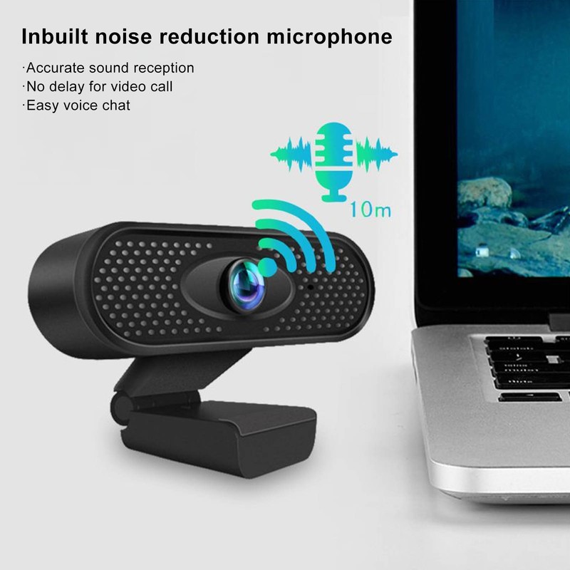 PC Camera 1920x1080p 30fps USB2.0 30 Degrees Rotation Plug and