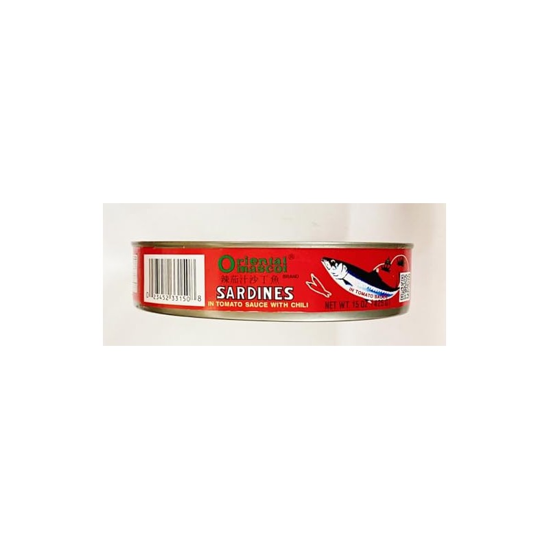 Sardines in hot Tomato Sauce, 15 oz (425g), Pack of