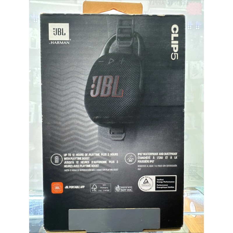 JBL Harman Clip 5 Portable Bluetooth Waterproof Dustproof Speaker Black