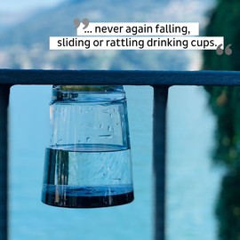 Silwy® Magnetic Drinking Cup in the Colour The Classic with a Leak-proof Lid and a Metal Nano Gel Pad for Stable Placement and Transport - Perfect for Camping and Boating