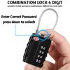 2 x TSA Luggage Locks, 4 Digit Suitcase Lock Combination