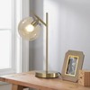 Fulesi Mid Century Modern Table Lamp Gold Globe Nightstand Lamp