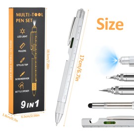 Tactical Pen, Gifts for Men, Ballpoint Pen, Tactical Ballpoint Pen with Light, Multifunctional Gadgets, Cool Gadgets Tools, Birthday Gifts, Father's Day Gift (Yellow)