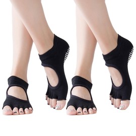 C h e r m y a a] Pilates Socks, Yoga Socks, Anti-slip, Pilates Socks, Yoga Socks, Anti-slip Socks, Yoga Socks, 5 Toes, Cool, Breathable, Durable, Moisture Wicking, Quick Drying, Antibacterial,