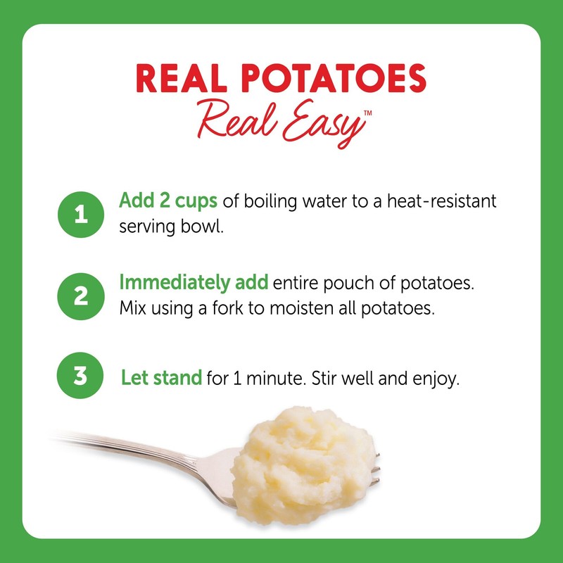 Idahoan Sour Cream & Chives Mashed Potatoes, Naturally Gluten-Free, 100%