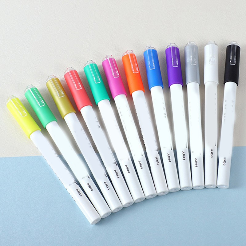12 Color Nail Painting Pen 3D Nail Polish Paint Graffiti