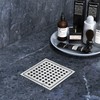 NIREU 6 Inch Square Shower Floor Drain with Removable Cover