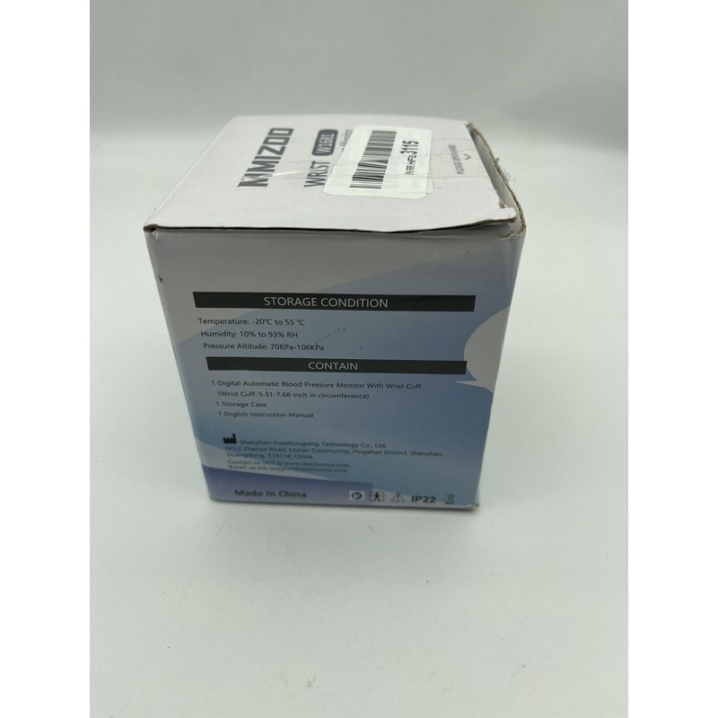 MMIZOO W1681 Electronic Blood Pressure Wrist Monitor with Case -