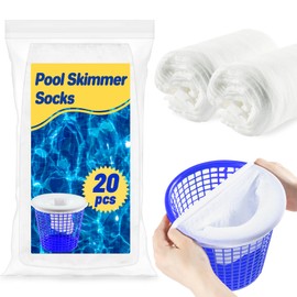 Sukh Pack of 20 Pool Skimmer Socks – Water Filter Socks, Pool Skimmer Socks, Pool Skimmer Basket Socks, Pool Skimmer Net for Removes Slag Leaves