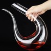 AlifordGlass Elegant U-Shaped Glass Decanter for Enhancing Wine Aroma and