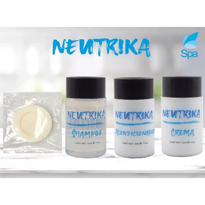 Neutrika Jabón 15g, Shampoo, Acond. Y Crema Hotelero 30ml -200