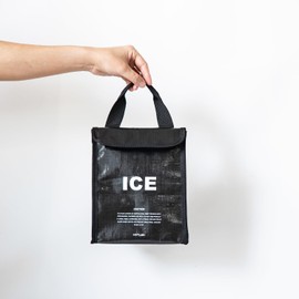 VETLER ICE BAG 4 Layer Folding Convenience Store Ice Size Folding Cooler Bag Lunch Bag Small Ice Bucket Cooler Box Eco Bag Cooler Bag Lunch Bag Lunch Bag for Adults Small (BLACK)